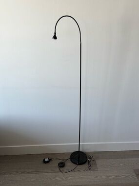 IKEA Vintage Black Jansjo Floor Lamp Flexible Gooseneck Articulating Led Light